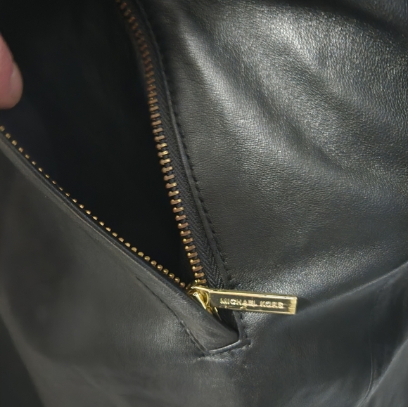 Michael Kors Lambs Leather Black Dress. Size 8 - Picture 4 of 16